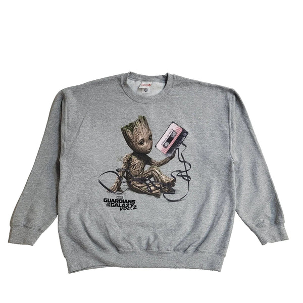 Marvel Vintage Y2K Groot Grey Sweatshirt Uk Men's Size XL
