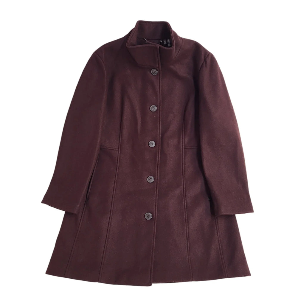 Calvin Klein Dark Pink Button Overcoat UK Women's Size XXL EE972
