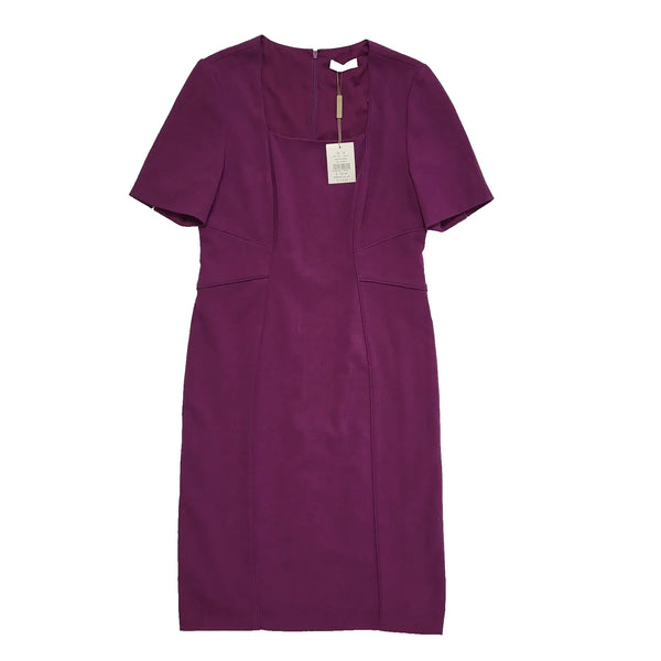 Planet Purple Dress Shift Short Sleeve Foraml UK Women's 10 Bnwt L309