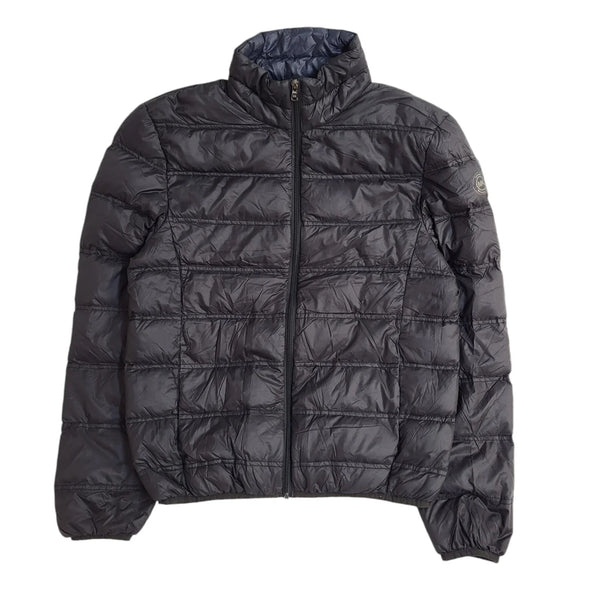 Michael Kors Black Zipped Quilted Jacket Uk Men's Size S EE493