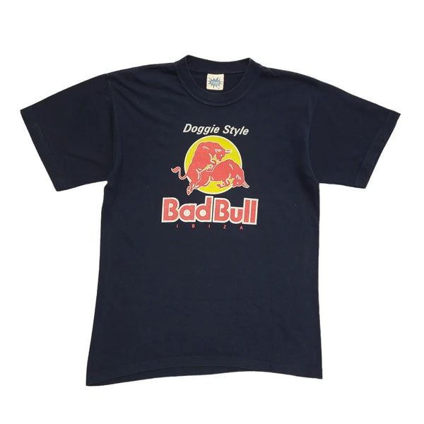 Planet Vintage Y2K Blue Badbull Ibiza Doggie Style Short Sleeve T-Shirt Womens M