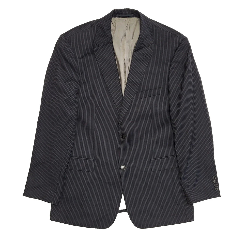 Hugo Boss Striped Suit Blazer Jacket Black Wool Men's uk L 42" L118
