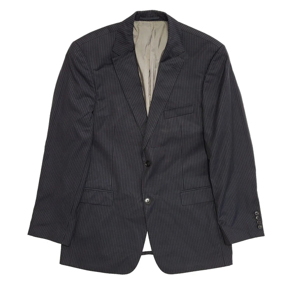 Hugo Boss Striped Suit Blazer Jacket Black Wool Men's uk L 42" L118