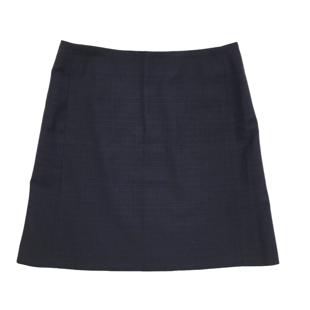 Calvin Klein Blue Checked A-Line Knee Length Skirt Womens UK 12 W30 CC569