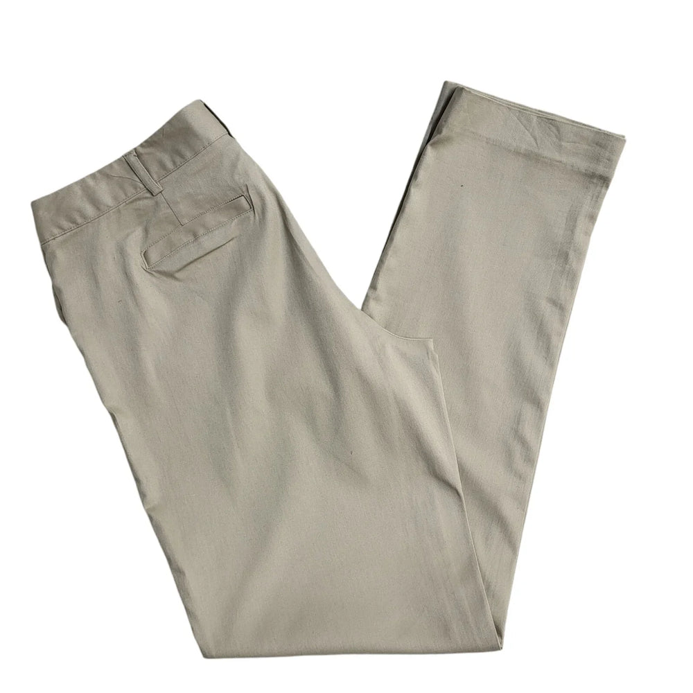 Michael Kors 90s Vintage Beige Straight Leg Dress Trousers Uk Women's 12 W30 L28