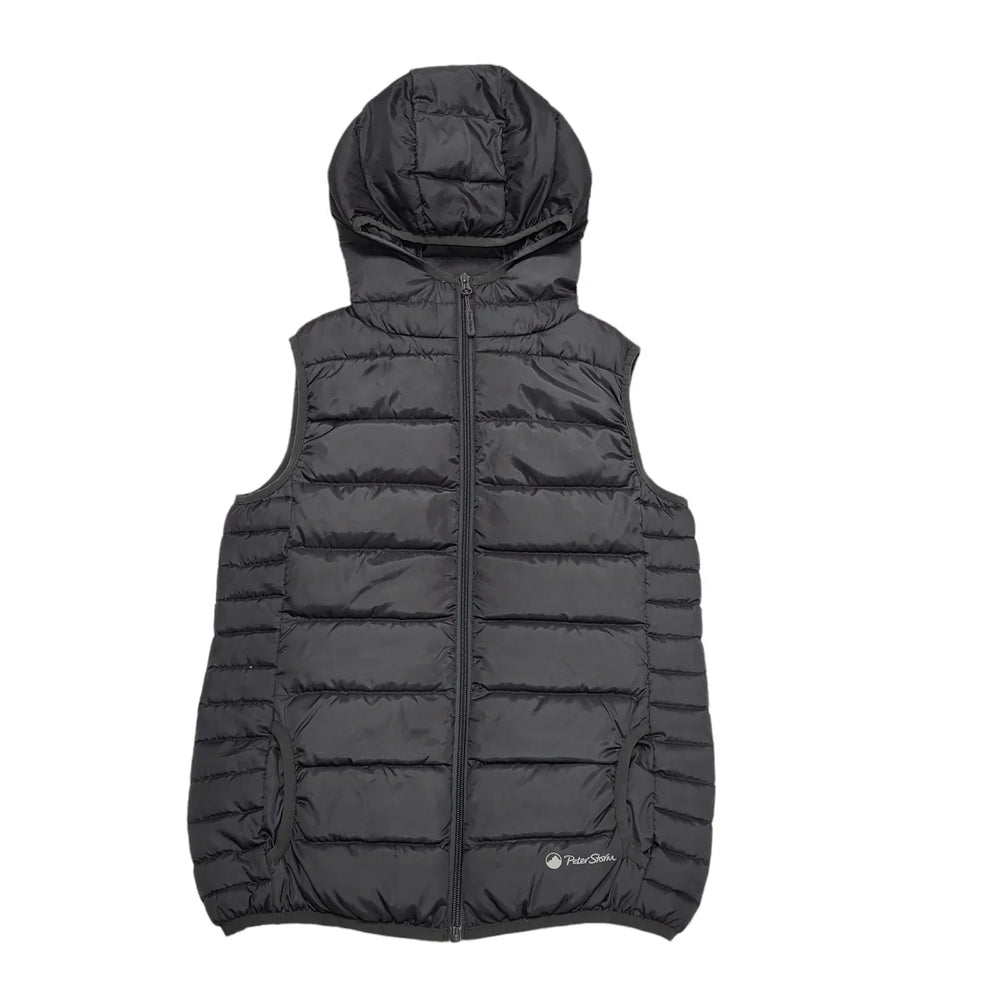 Peter Storm Grey Sleeveless Hooded Quilted Gilet Uk Women's Size 10 CC263