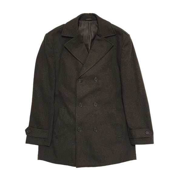 Jack Reid Vintage 90s Wool Brown Overcoat Men's Size Medium