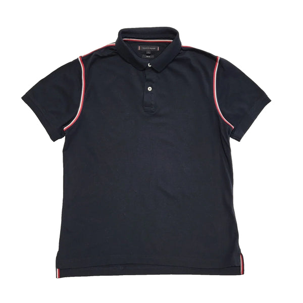 Tommy Hilfiger Black Short Sleeve Polo Slim Fit T-Shirt Uk Men's Large EE18