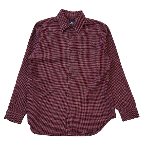 Gap 90s Vintage Red & Blue Checked Oversized Long Sleeve Shirt Men's Size Small