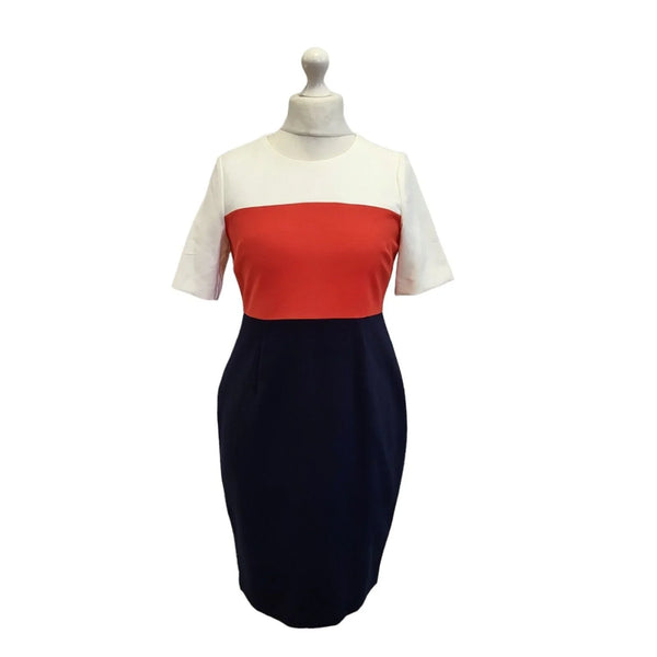 Debenhams Petite Triple Colour Bloc Bodycon Dress Uk Women's 12 Eu 40 Bnwt G97