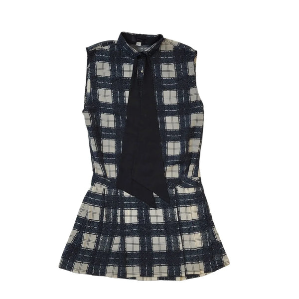 Diesel Black White Check Pinafore Smart Casual Dress UK S G906