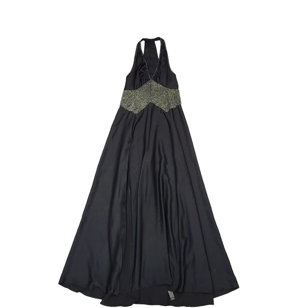 Topshop Black Diamante Maxi Evening Formal Dress Women's UK 12 BNWT H855