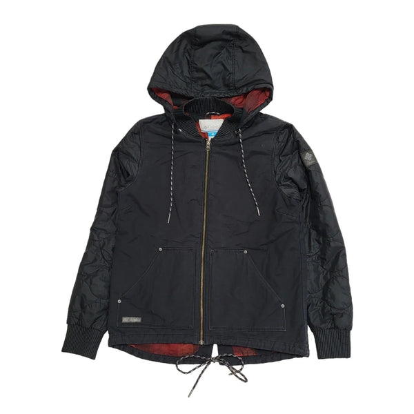 Columbia Black Zipped Hooded Jacket Women's UK M 10 eu 38 H393