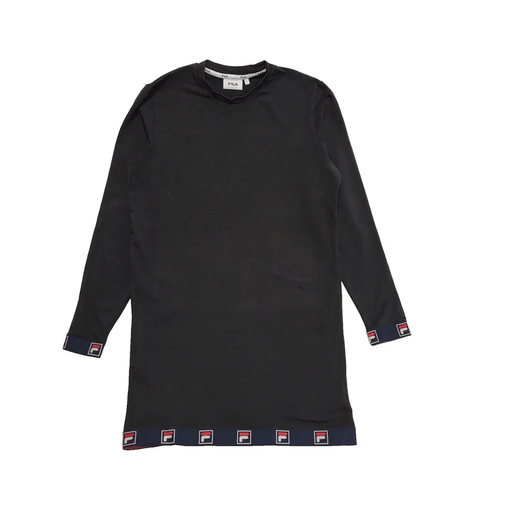 Fila Black Long Sleeve Sports Dress Uk Women's Size Large L436
