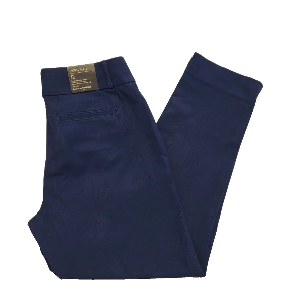 Banana Republic Dark Blue Tapered Trousers UK Women's 12 W30 L29 Bnwt L467