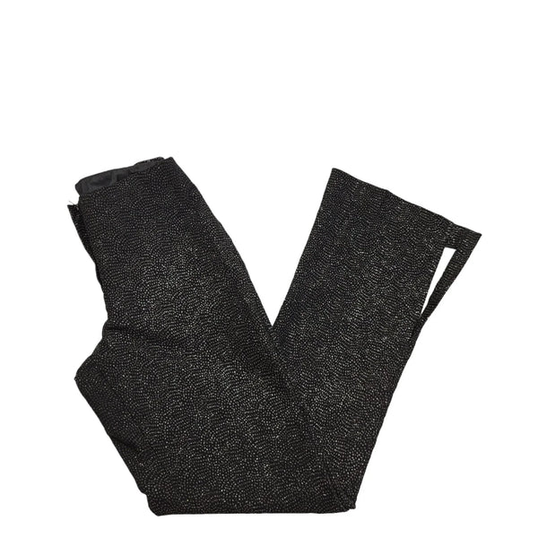 Bay Vintage 80's Black Boot Leg Glitter Trousers Womens UK Size 10 W28 L31