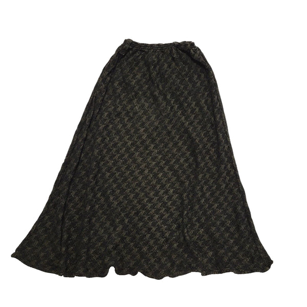 Lea Bottega Brown Black Maxi Skirt UK Women's M 10 W28 K802