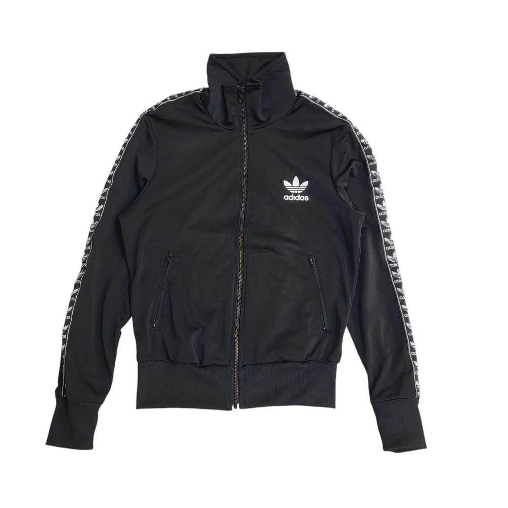 Adidas Y2K Black Full Zip High Neck Tracksuit Jacket Women's UK Size 10