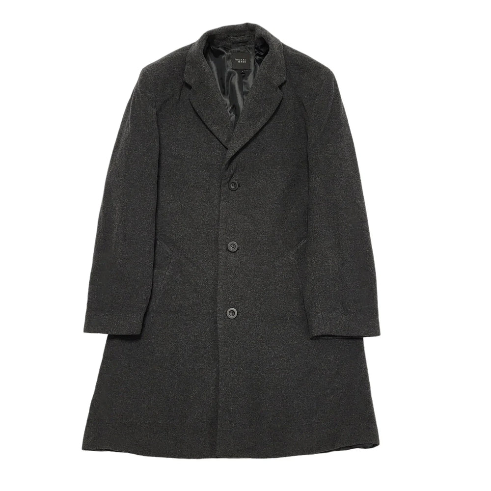 Thomas Nash Dark Grey Overcoat Uk Men's Size Large CC249