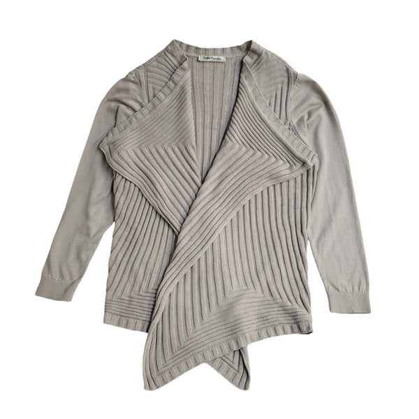 Betty Barclay Vintage 90's Beige Open Knitted Cardigan UK Women's Size 14
