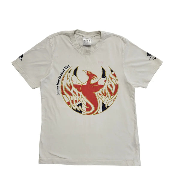 Adidas Vintage Y2K White Paralympic GB Short Sleeve T-Shirt Mens UK Size S