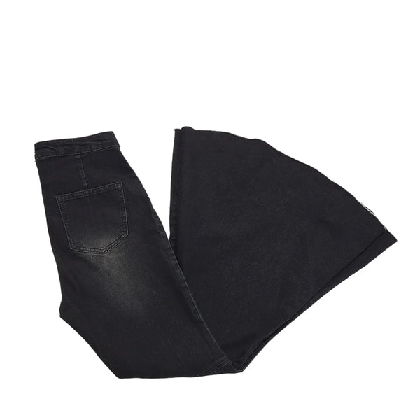 Banjul Y2K Black Flared Denim Jeans Uk Women's Size 10 W29 L28