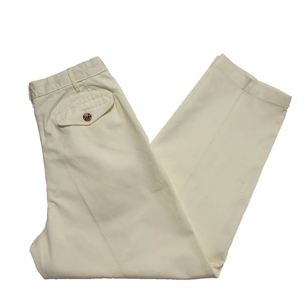 Summer In The City Vintage 80's Cream Tapered Trousers Mens UK M W32/34 L30