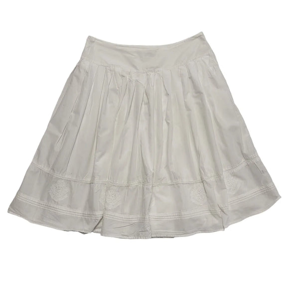 St John's Bay Vintage 90's White Short Pleated Skirt Uk Women's Size 12 W30