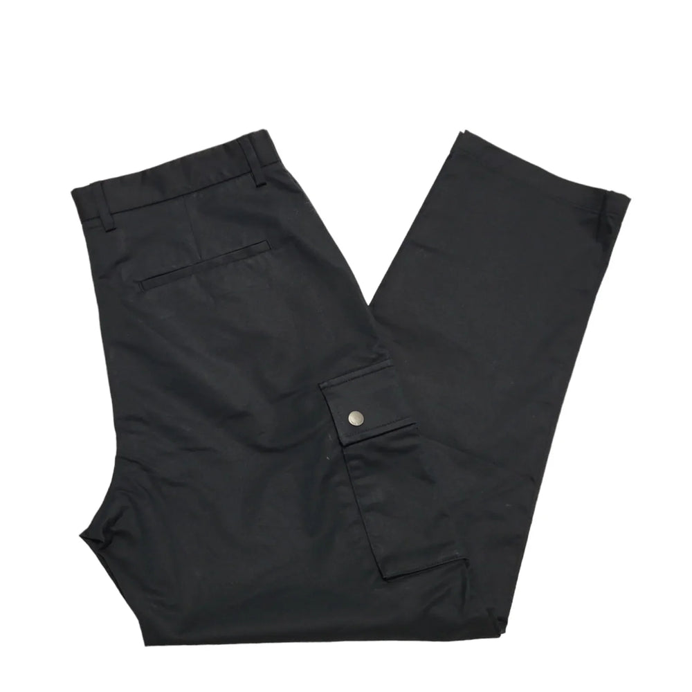 Urban Revivo Black Straight Cargo Trousers Uk Men's Size M W32 L29 Bnwt CC345
