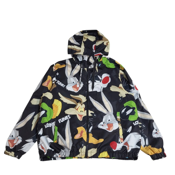 Looney Tubes Windbreaker Hooded Jacket  Bugs Bunny UK Men's Size XL