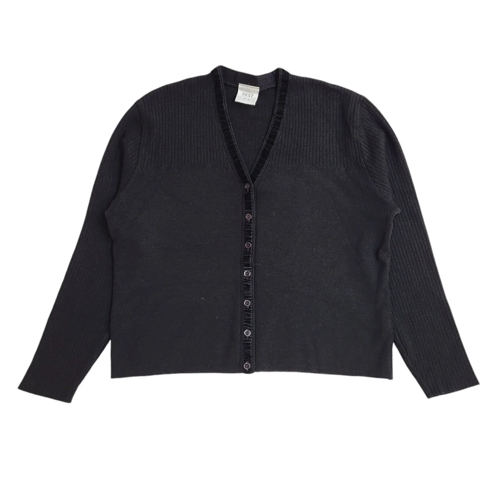 Next Vintage 90's Black Button Cardigan UK Women's Size 16