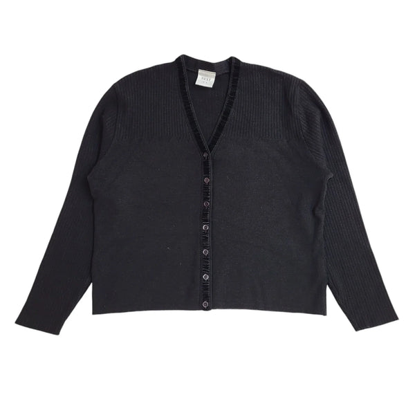 Next Vintage 90's Black Button Cardigan UK Women's Size 16