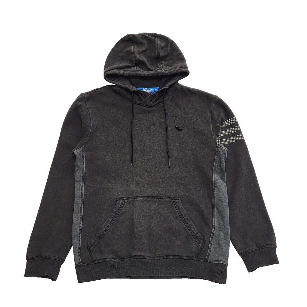Adidas Charcoal Drawstring Pullover Sweatshirt Hoodie UK Men's Small K384