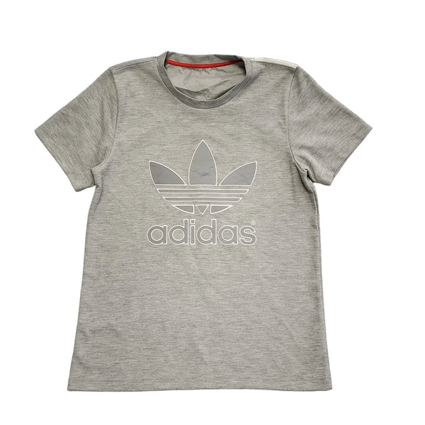 Adidas Grey Crew Neck Logo T-Shirt Uk Men's Size Small CC95