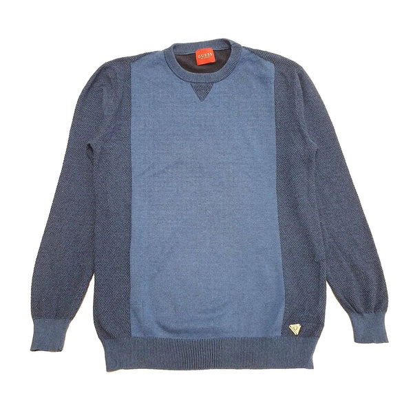 Guess Blue Crew Neck Long Sleeve Jumper Uk Men's Size M K830