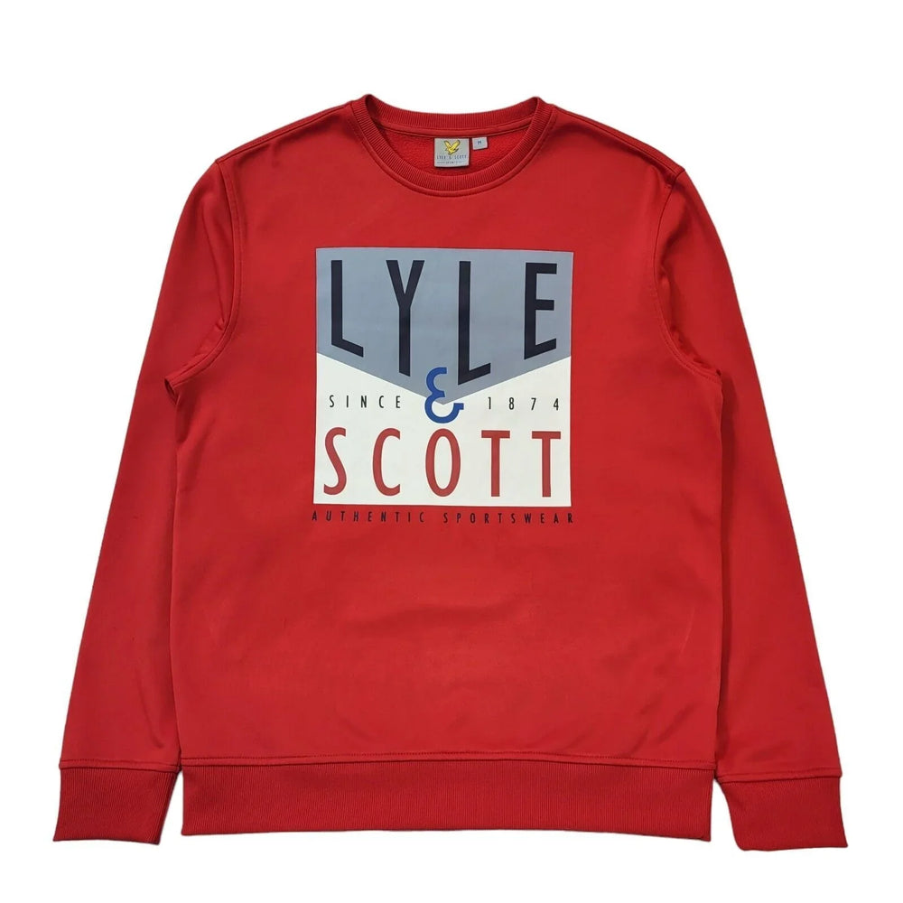 Lyle & Scott Red Crew Neck Sweatshirt UK Men's Medium G489