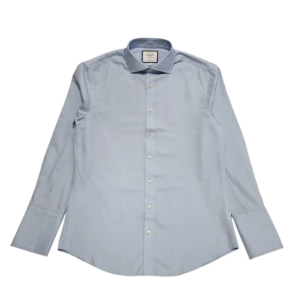 Charles Tyrwhitt Shirt Blue Long Sleeve Slim Fit Mens Uk Size L BB7