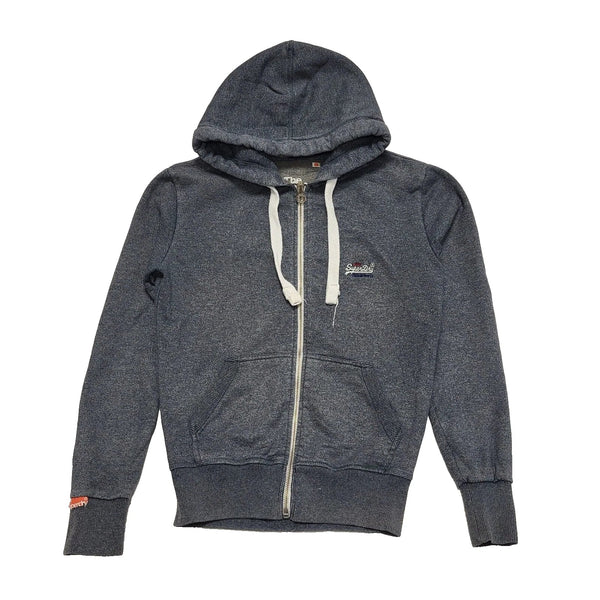 Superdry Blue Zipped Sweatshirt Hoodie Uk Men's Size S K765