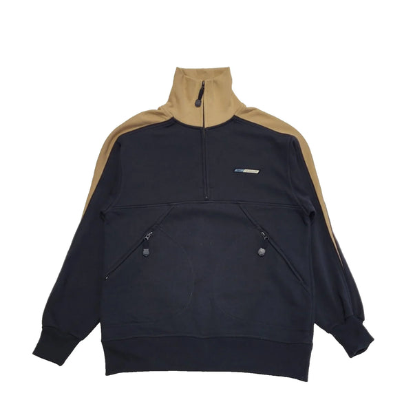 Reebok Navy Blue Beige Long Sleeve Tracksuit Top Jacket UK Men's Small K322