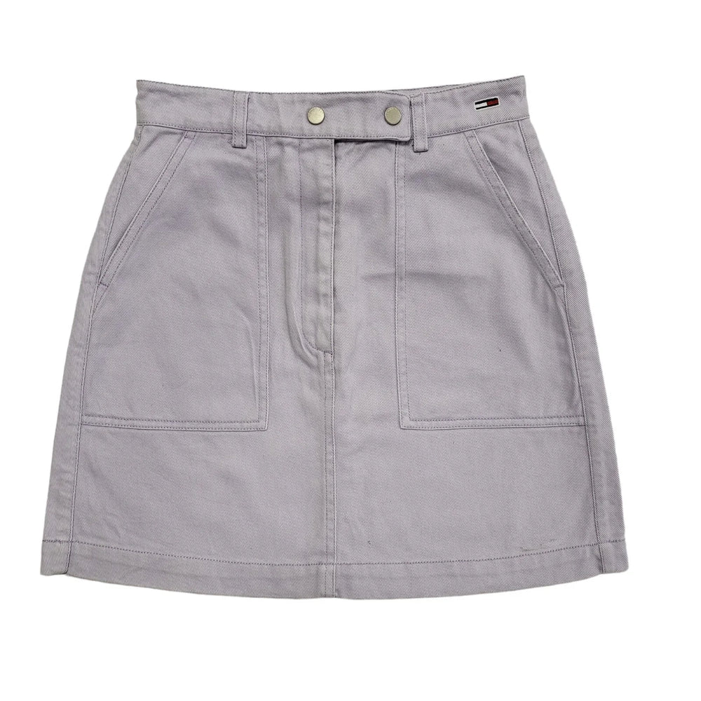 Tommy Jeans Purple Denim Mini Skirt Uk Women's Size Small W26