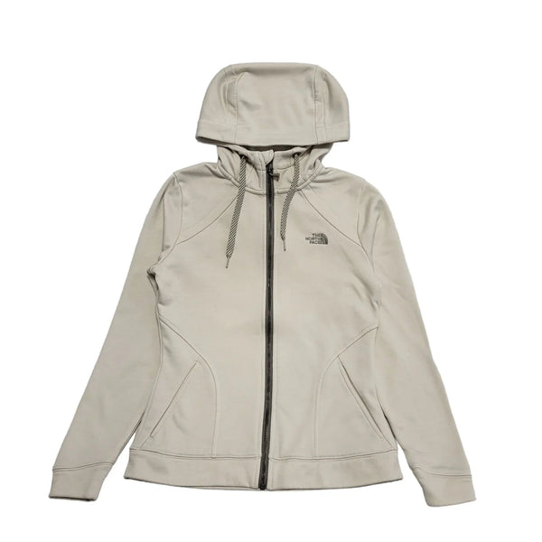 The North Face Cream Drawstring Zipped Sweatshirt Hoodie Women's Uk S BB219