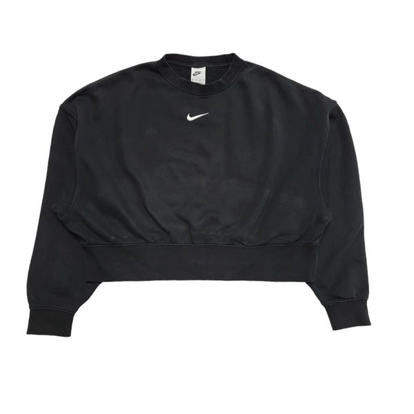 Nike Black Sports Cropped Sports Sweatshirt UK Women's XS 6 K467