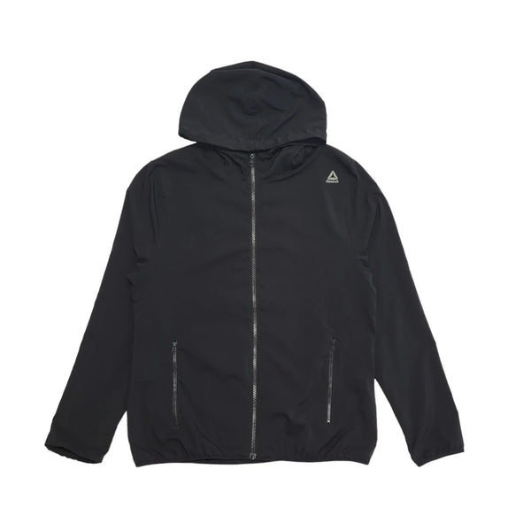 Reebok Black Zipped Sports Hooded Jacket Uk Women's Size M DD351