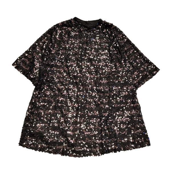 H&M Black Sequin Evening Dress UK Women's Large Bnwt BB622