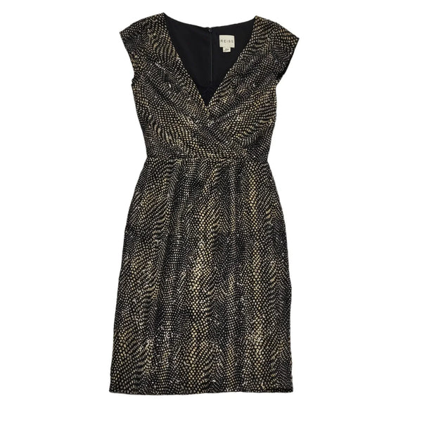 Reiss Black & Light Brown Sleeveless Evening Dress Uk Women's Size 6 CC433
