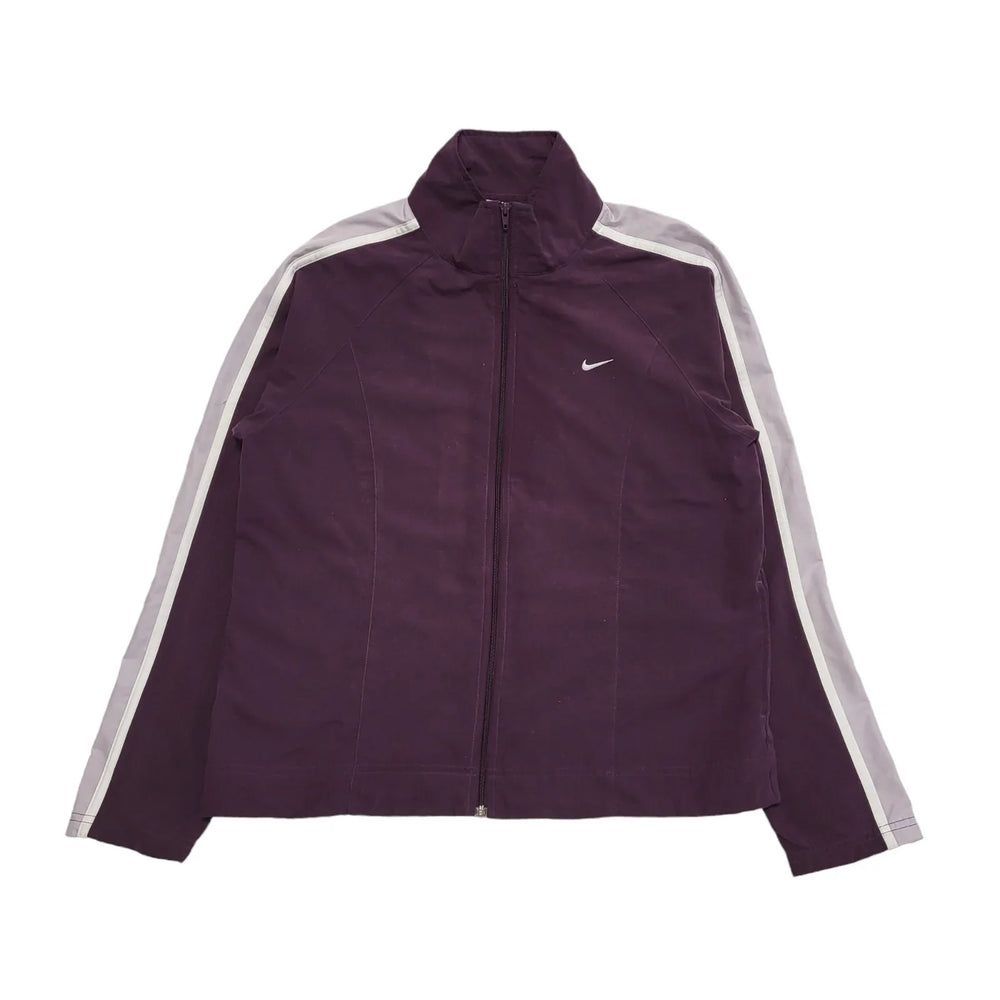 Nike Purple White Trim Sports Tracksuit Track Jacket Women's uk M eu 38 H332