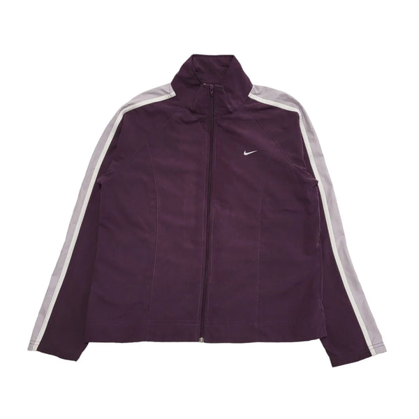 Nike Purple White Trim Sports Tracksuit Track Jacket Women's uk M eu 38 H332
