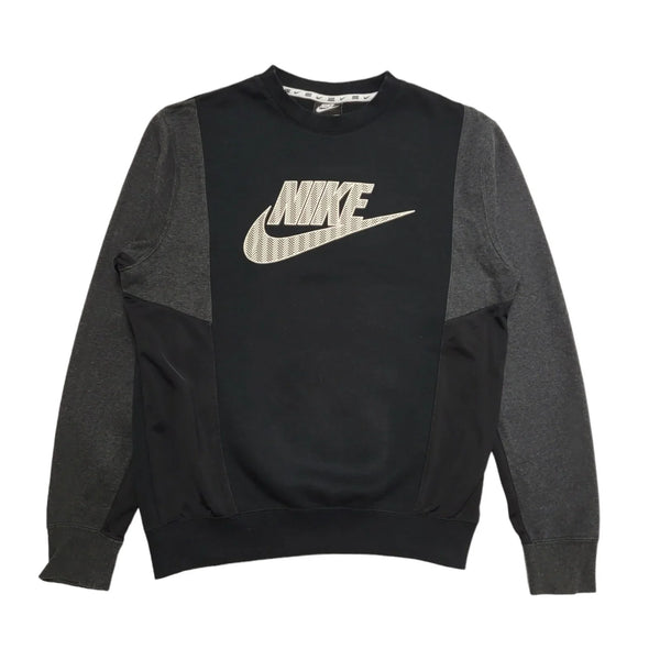 Nike Black Grey Crew Neck Casual Sweatshirt Uk Men's Small BB827