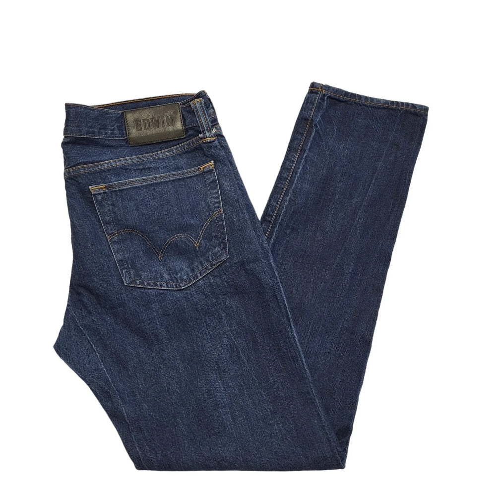 Edwin ED-75  Vintage 90's Blue Straight Denim Jeans Uk Men's Size M W32 L32
