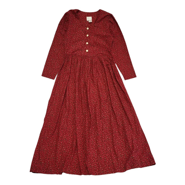 Seams Above USA Red Long Sleeve Maxi Dress UK Women's Small DD430
